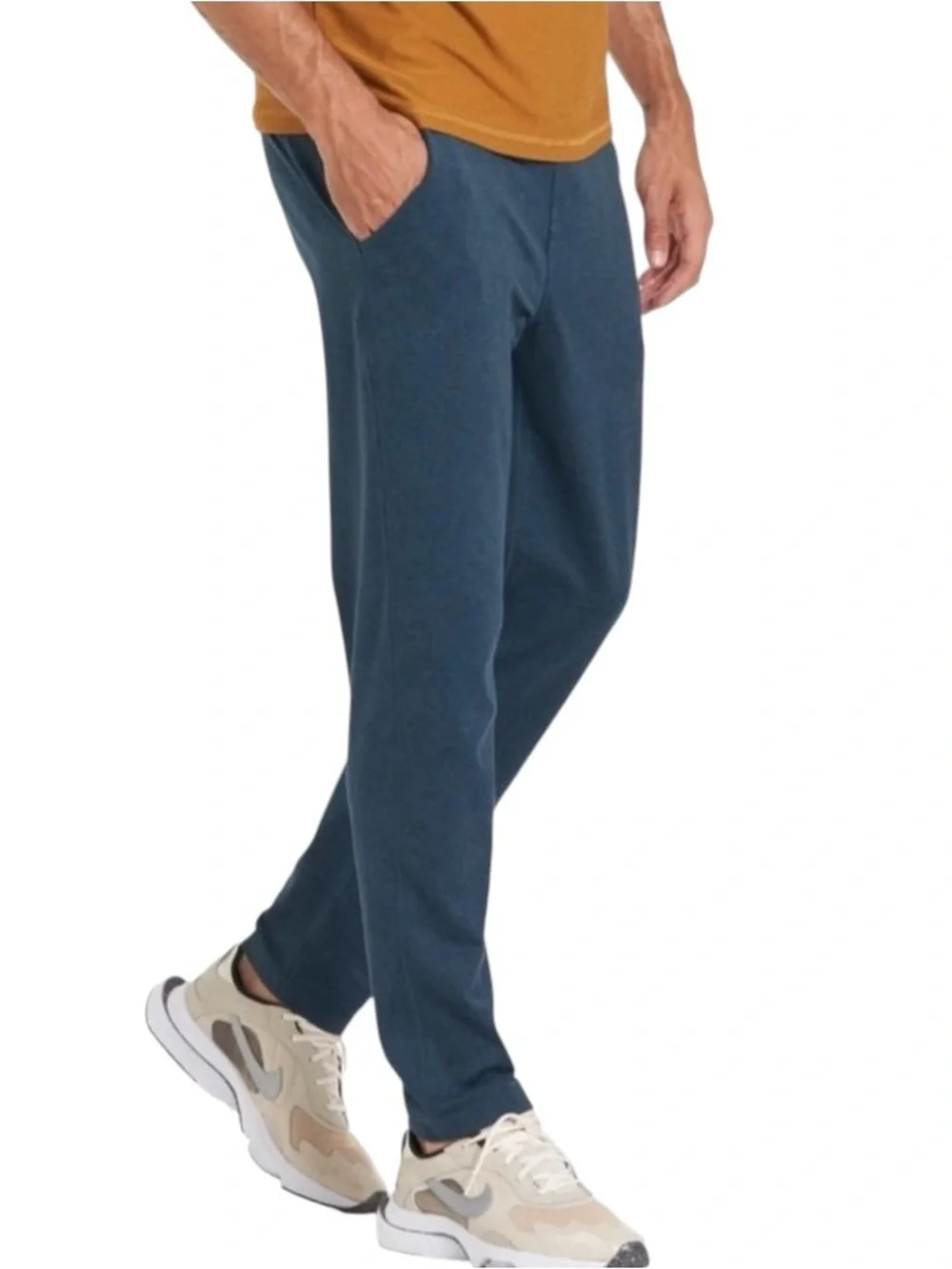 Vuori Ponto Performance Pant Men’s M Heather Teal Tapered Athletic Fit
